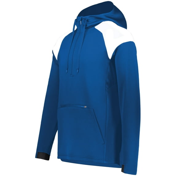 Holloway Sportswear L Limitless 1/4 Zip Hoodie Royal/White 222584