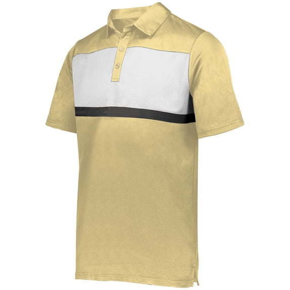 Holloway Sportswear L Prism Bold Polo Vegas Gold/White 222576