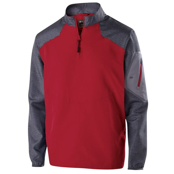 Holloway Sportswear L Raider Pullover Carbon Print/Scarlet 229155