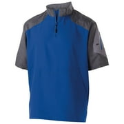 Holloway Sportswear L Raider Short Sleeve Pullover Carbon Print/Royal 229545