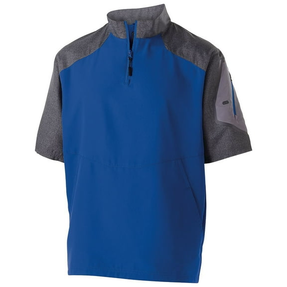 Holloway Sportswear L Raider Short Sleeve Pullover Carbon Print/Royal 229545