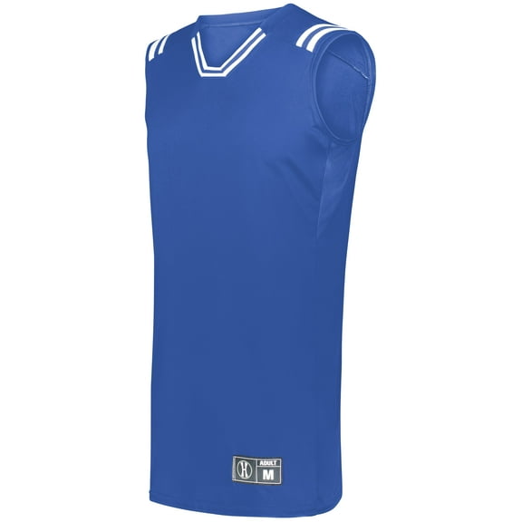 Holloway Sportswear L Retro Basketball Jersey Royal/White 224076