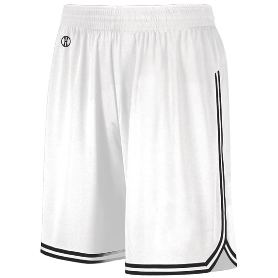 Holloway Sportswear L Retro Basketball Shorts White/Black 224077