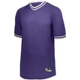 thumbnail image 1 of Holloway Sportswear L Retro V-Neck Baseball Jersey Purple/White 221021, 1 of 5