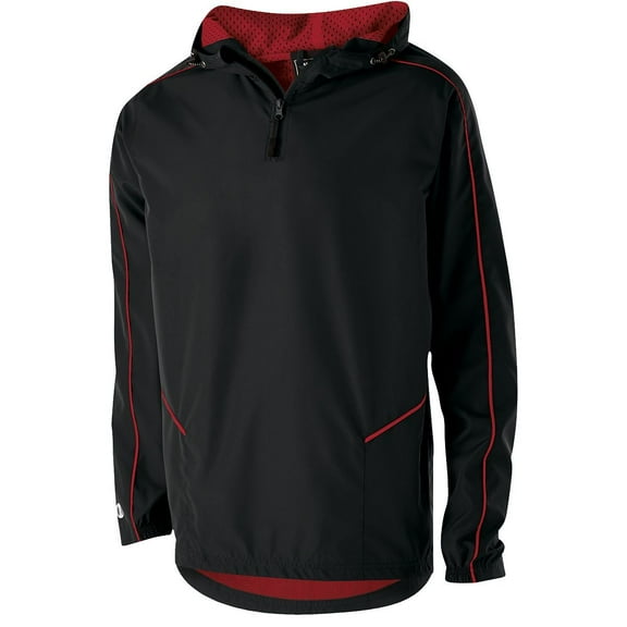 Holloway L Youth Wizard Pullover Black/Scarlet 229216