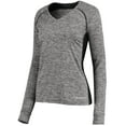 thumbnail image 1 of Holloway Sportswear L Womens Electrify Coolcore® Long Sleeve Tee Black Heather 222770, 1 of 5
