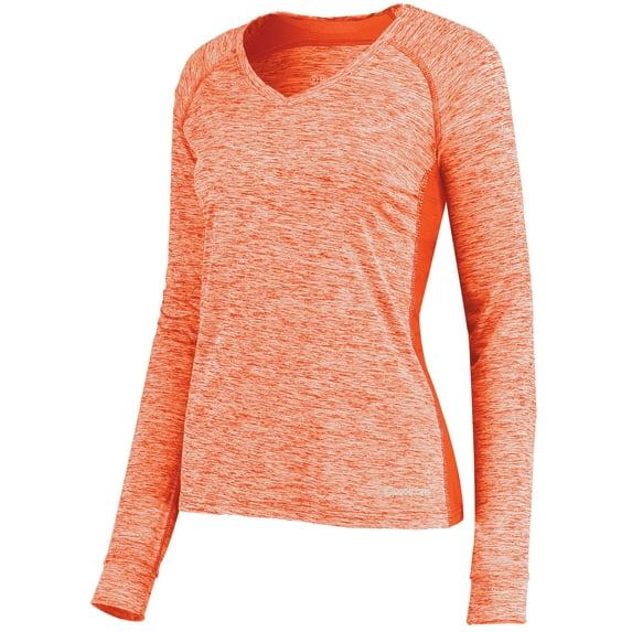 Holloway Sportswear L Womens Electrify Coolcore® Long Sleeve Tee Orange Heather 222770