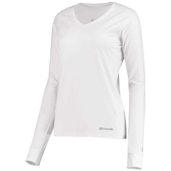 Holloway Sportswear L Womens Electrify Coolcore® Long Sleeve Tee White 222770