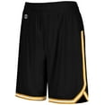thumbnail image 1 of Holloway Sportswear L Womens RETRO BASKETBALL SHORTS Black/Light Gold/White 224377, 1 of 7