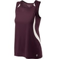 thumbnail image 1 of Holloway Sportswear L Womens SPRINT SLIM FIT SINGLET Dark Maroon/White 221346, 1 of 1