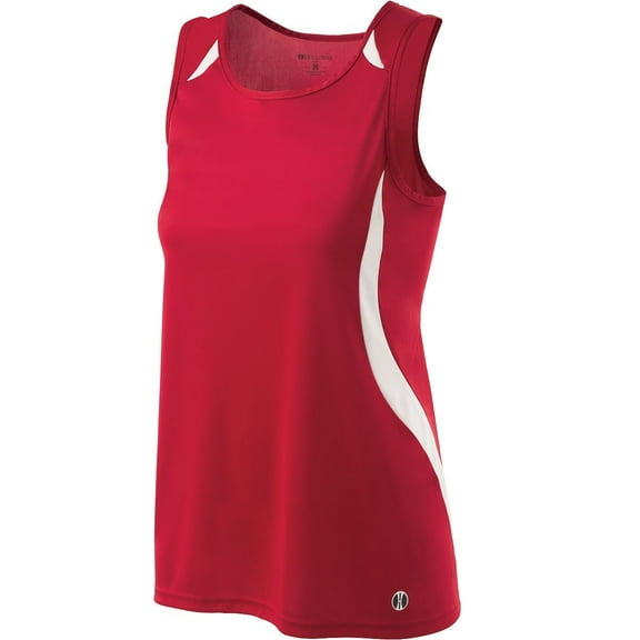 Holloway Sportswear L Womens SPRINT SLIM FIT SINGLET Scarlet/White 221346