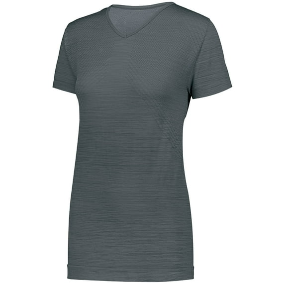 Holloway Sportswear L Womens STRIATED SHIRT SHORT SLEEVE Graphite 222755
