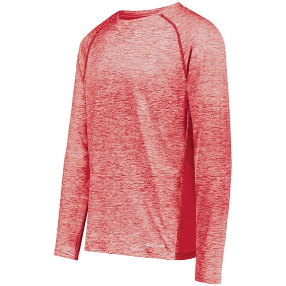 Holloway Sportswear M Boys Electrify Coolcore® Long Sleeve Tee Scarlet Heather 222670