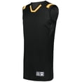 thumbnail image 1 of Holloway Sportswear M Boys RETRO BASKETBALL JERSEY Black/Light Gold/White 224276, 1 of 5