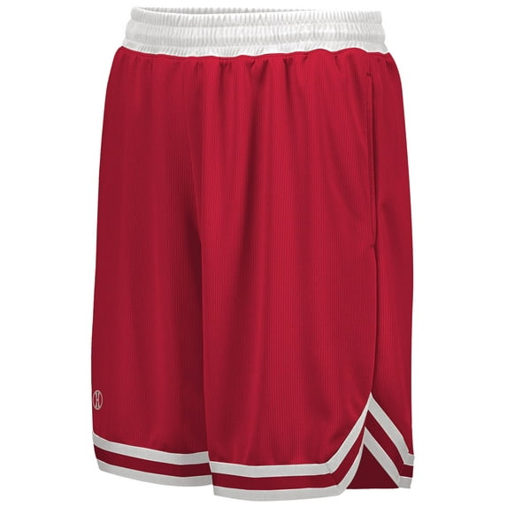 Holloway Sportswear M Boys RETRO TRAINER SHORTS Scarlet/White 229626