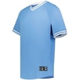 thumbnail image 1 of Holloway Sportswear M Boys Retro V-Neck Baseball Jersey University Blue/White 221221, 1 of 2