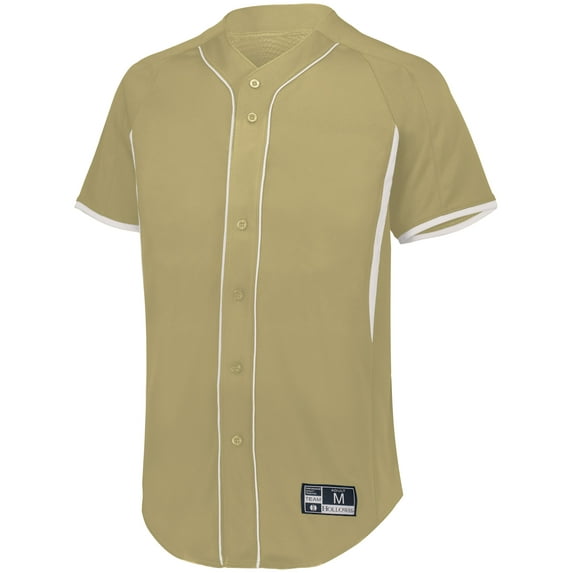 Holloway Sportswear M Game7 Full-Button Baseball Jersey Vegas Gold/White 221025