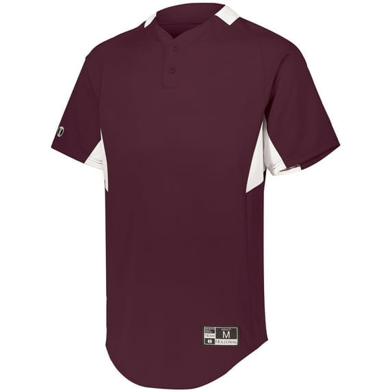 Holloway Sportswear M Game7 Two-Button Baseball Jersey Maroon/White 221024
