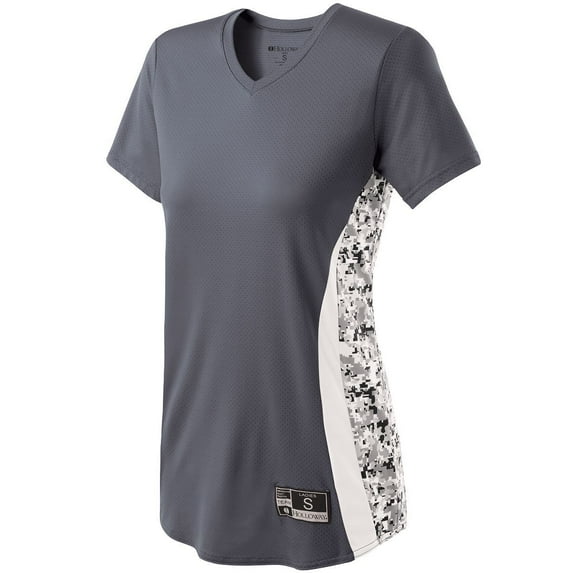 Holloway Sportswear M Girls Change-Up Jersey Graphite/White/White Print 221417