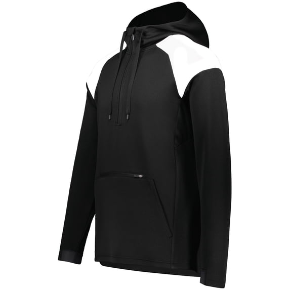 Holloway Sportswear M Limitless 1/4 Zip Hoodie Black/White 222584