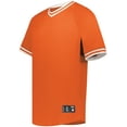 thumbnail image 1 of Holloway Sportswear M Retro V-Neck Baseball Jersey Orange/White 221021, 1 of 4