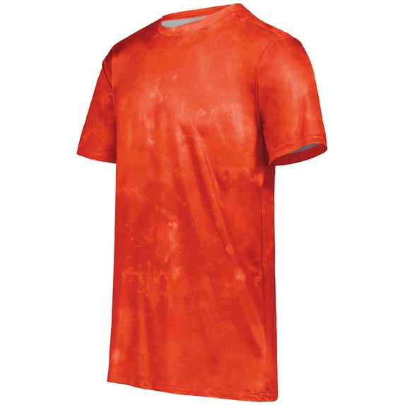 Holloway Sportswear M Stock Cotton-Touch Poly Tee Orange Cloud Print 222596