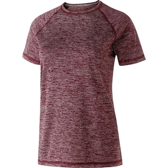 Holloway Sportswear M Womens Electrify 2.0 Short Sleeve Tee Maroon Heather 222722