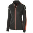 thumbnail image 1 of Holloway Sportswear M Womens Flux Jacket Black Heather/Orange/White 229768, 1 of 2