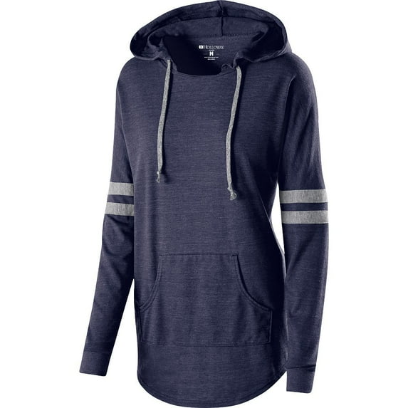 Holloway Sportswear M Womens Hooded Low Key Pullover Vintage Navy/Vintage Grey 229390