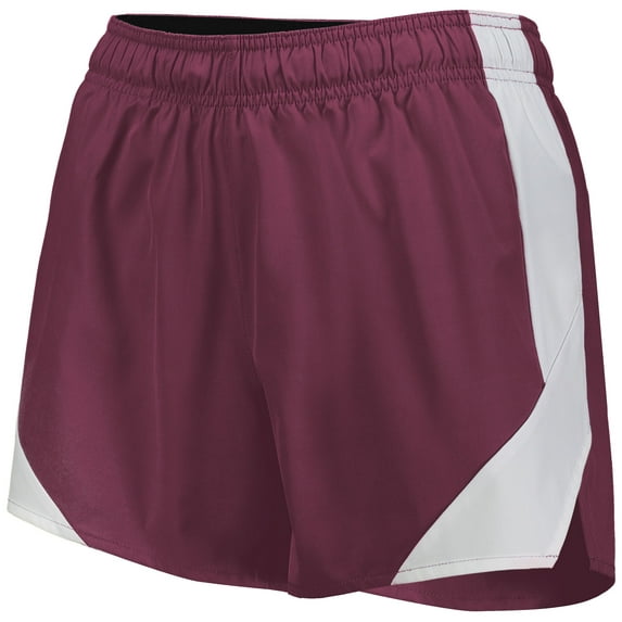 Holloway Sportswear M Womens Olympus Shorts Maroon/White 229389