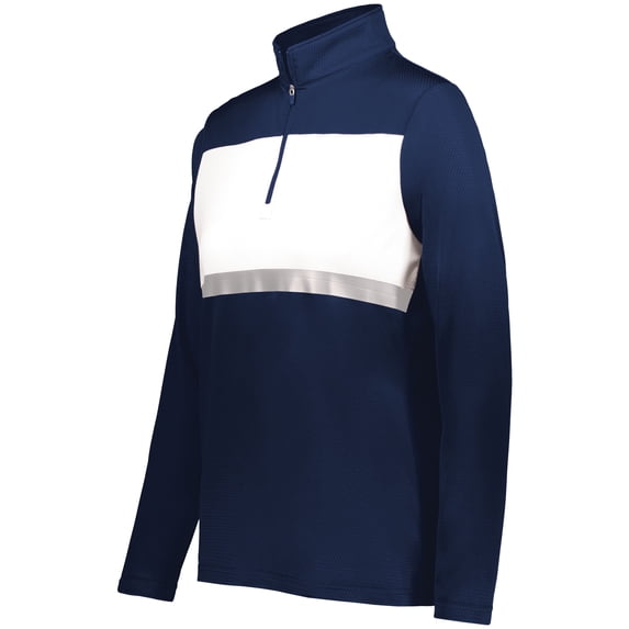 Holloway Sportswear M Womens Prism Bold 1/4 Zip Pullover Navy/White 222791