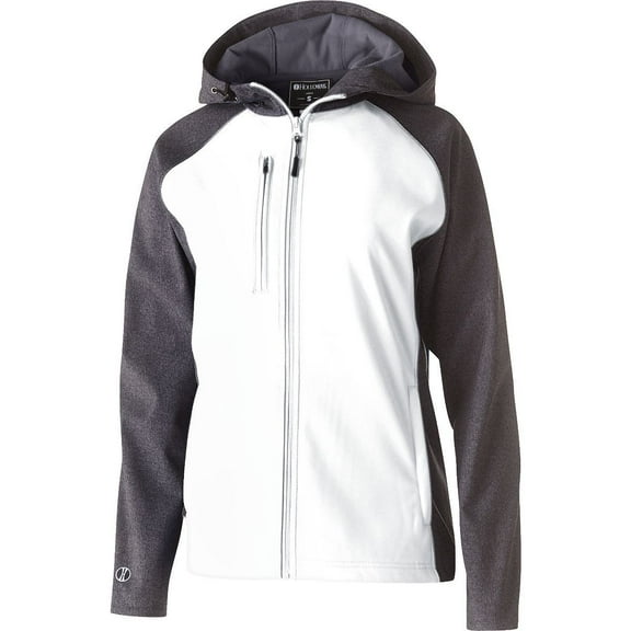 Holloway Sportswear M Womens Raider Softshell Jacket Carbon Print/White 229357