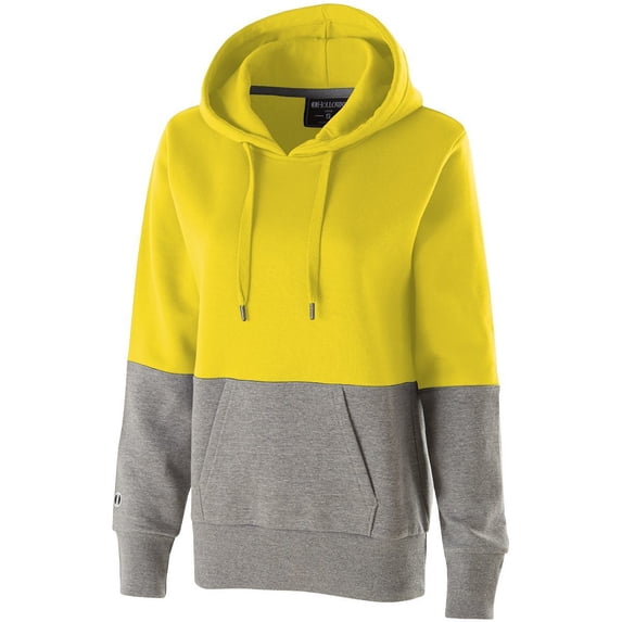 Holloway Sportswear M Womens Ration Hoodie Bright Yellow/Charcoal Heather 229378