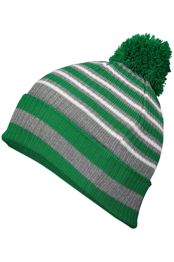 Sportswear OS Spirit Pom Beanie Kelly/Heather Grey/White 223815