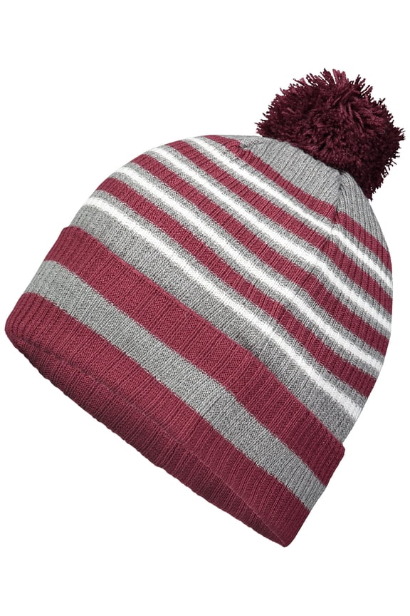 Sportswear OS Spirit Pom Beanie Maroon/Heather Grey/White 223815
