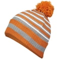 thumbnail image 1 of Holloway Sportswear OS Spirit Pom Beanie Texas Orange/Heather Grey/White 223815, 1 of 5