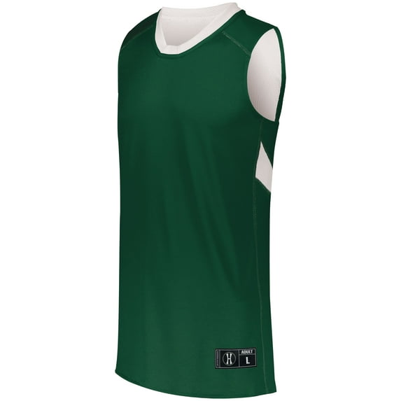 Holloway Sportswear S Boys Dual-Side Single Ply Basketball Jersey Forest/White 224278