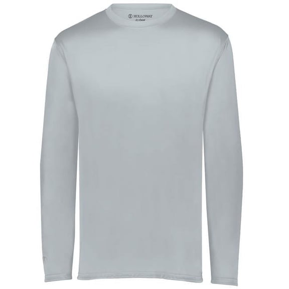 Holloway Sportswear S Boys Momentum Long Sleeve Tee Silver 222823