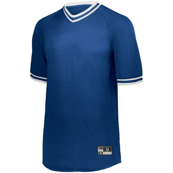 Holloway Sportswear S Boys Retro V-Neck Baseball Jersey Royal/White 221221