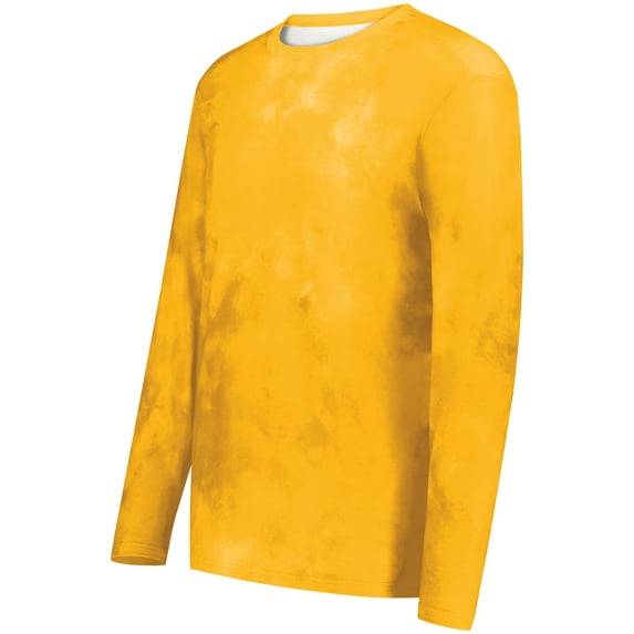 Holloway Sportswear S Cotton-Touch Poly Cloud Long Sleeve Tee Gold Cloud Print 222597