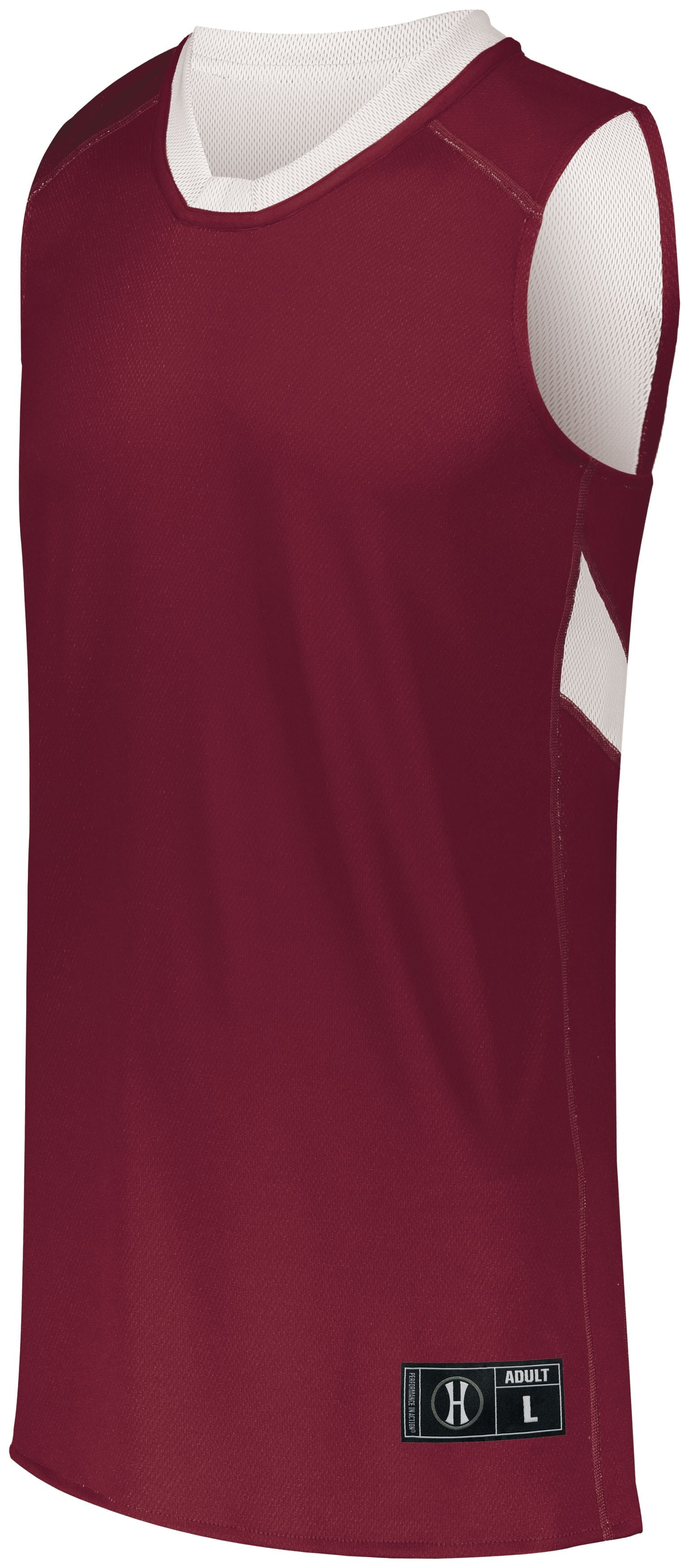Holloway Sportswear S Dual-Side Single Ply Basketball Jersey Cardinal/White 224078