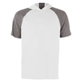thumbnail image 1 of Holloway Sportswear S Echo Short Sleeve Hoodie White/Graphite Heather 222545, 1 of 4