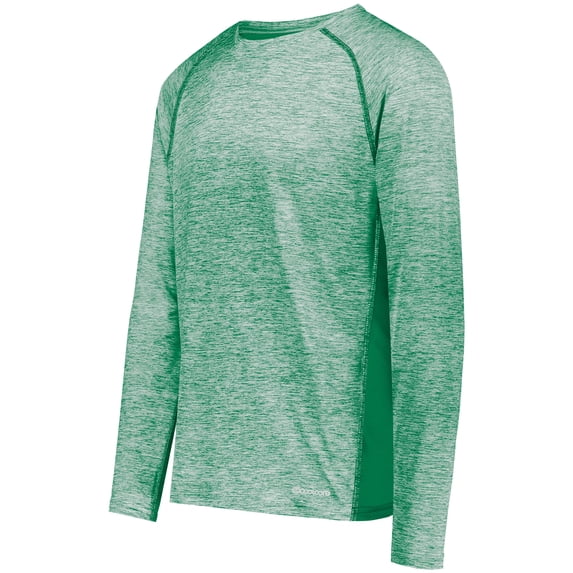 Holloway S Youth Electrify Coolcore® Long Sleeve Tee Kelly Heather 222670