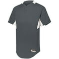 thumbnail image 1 of Holloway Sportswear S Game7 Two-Button Baseball Jersey Graphite/White 221024, 1 of 2