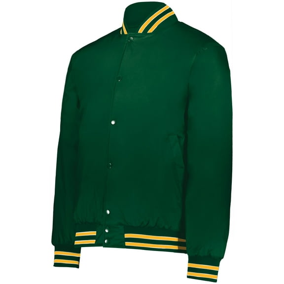Holloway Sportswear S Heritage Jacket Dark Green/Light Gold/White 229140