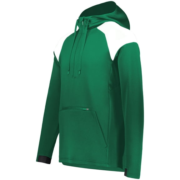 Holloway Sportswear S Limitless 1/4 Zip Hoodie Dark Green/White 222584