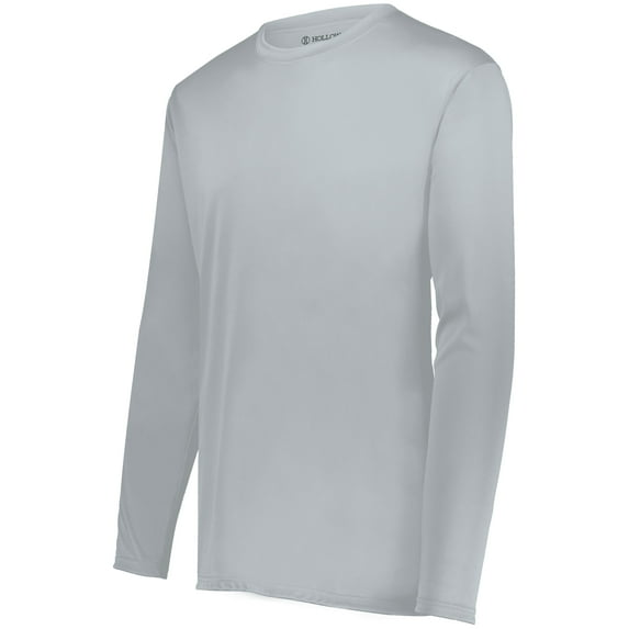 Holloway Sportswear S Momentum Long Sleeve Tee Silver 222822