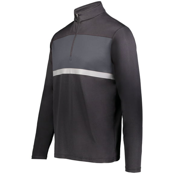 Holloway Sportswear S Prism Bold 1/4 Zip Pullover Black/Carbon 222591