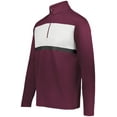 thumbnail image 1 of Holloway Sportswear S Prism Bold 1/4 Zip Pullover Maroon/White 222591, 1 of 5