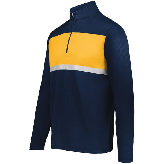 Holloway Sportswear S Prism Bold 1/4 Zip Pullover Navy/Gold 222591